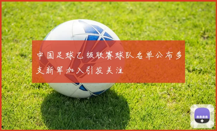 中国足球乙级联赛球队名单公布多支新军加入引发关注