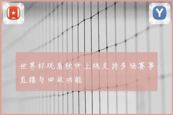 世界杯观看软件上线支持多场赛事直播与回放功能